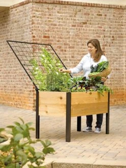 Space-Maker Pivoting Trellis, 4' -Plant Supports Shop 8590247 492 cedar planter box with trellis tif