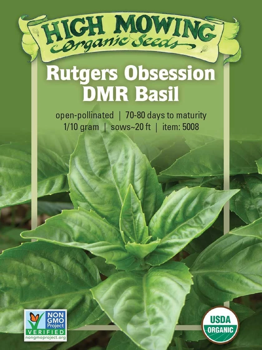 Rutgers Obsession Basil Organic Seeds 3 Rutgers Obsession Basil Organic Seeds